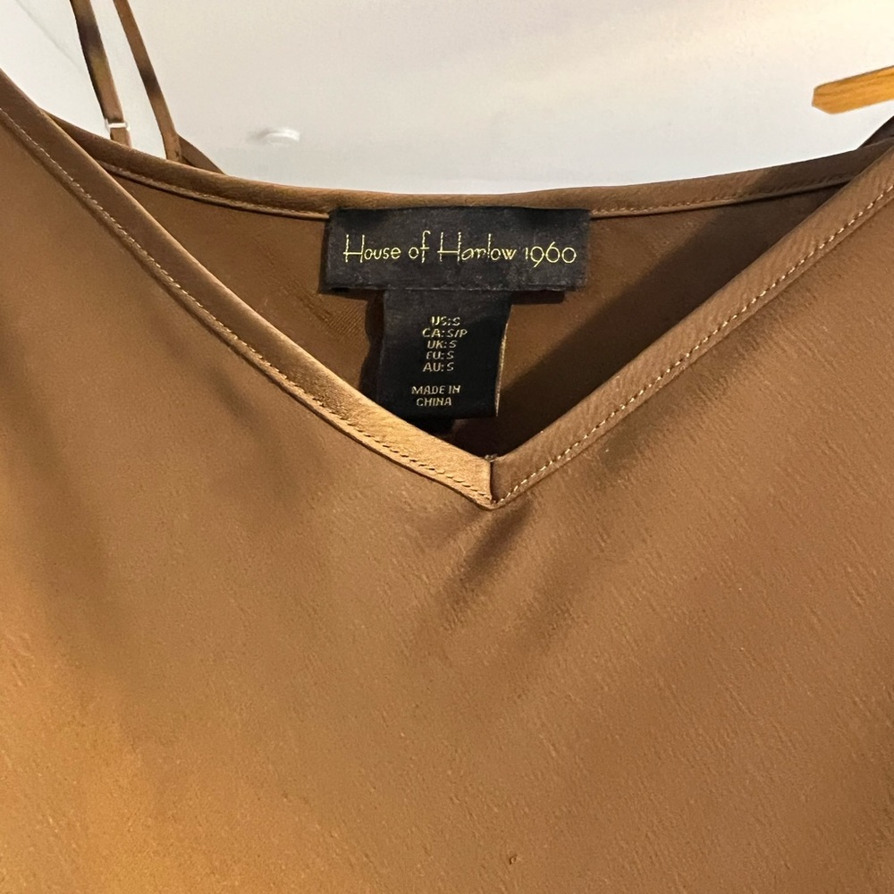 House of Harlow brown satin dress